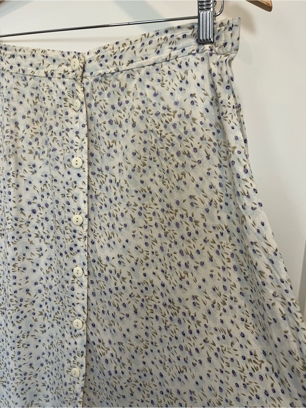 Vtg Honors ditsy floral midi cottagecore flowy coquette spring boho skirt sz M - Picture 5 of 11